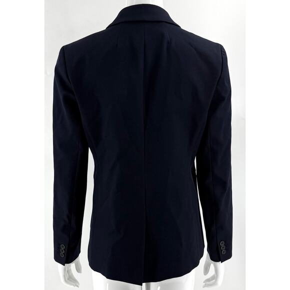 J Crew Parke Blazer Size 8 Suit Jacket Navy Blue Stretch Cotton Style H5513 - Picture 4 of 8